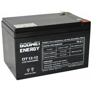 Akkumulátor szünetmentes tápegységhez GOOWEI ENERGY Karbantartásmentes ólomakkumulátor OT12-12, 12V, 12Ah