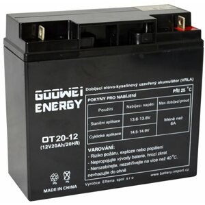 Akkumulátor szünetmentes tápegységhez GOOWEI ENERGY Karbantartásmentes ólom-sav akkumulátor OT20-12, 12V, 20Ah