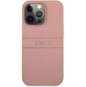 Telefon tok Guess PU Leather Saffiano Apple iPhone 13 Pro Pink tok