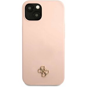 Telefon tok Guess 4G Silicone Metal Logo tok Apple iPhone 13 mini készülékhez Pink