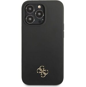 Telefon tok Guess 4G Silicone Metal Logo borító Apple iPhone 13 Pro Black-hez színű készülékhez