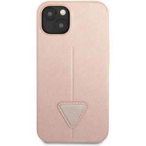 Telefon tok Guess PU Saffiano Triangle borító Apple iPhone 13-hoz, Pink
