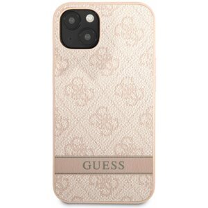 Telefon tok Guess PU 4G Stripe borító Apple iPhone 13 mini-hez, Pink