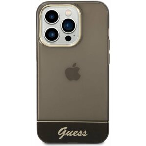 Telefon tok Guess PC/TPU Camera Outline Translucent Hátlap tok az iPhone 14 Pro készülékhez - fekete