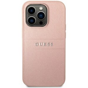 Telefon tok Guess PU Leather Saffiano Hátlap tok az iPhone 14 Pro Max készülékhez - rózsaszín