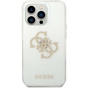 Telefon tok Guess TPU Big 4G Full Glitter Hátlap tok az iPhone 14 Pro Max készülékhez - átlátszó