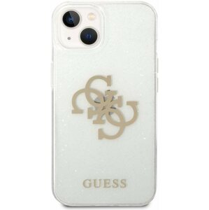 Telefon tok Guess TPU Big 4G Full Glitter hátlap iPhone 14 Plus Trasparent készülékhez