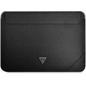 Laptop tok Guess Saffiano Triangle Metal Logo Computer Sleeve 13/14" Black