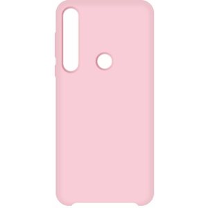 Telefon tok Hishell Premium Liquid Silicone Motorola Moto G8 Plus rózsaszín tok