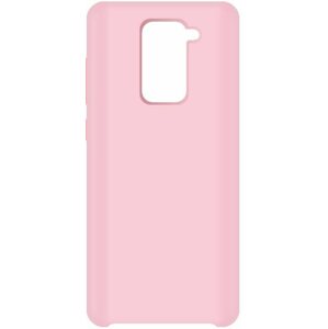Telefon tok Hishell Premium Liquid Silicone Xiaomi Redmi Note 9 rózsaszín tok