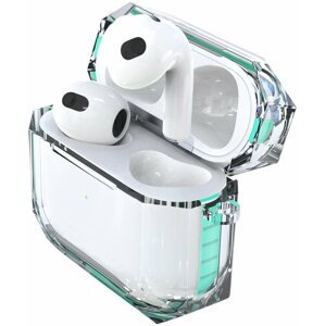 Fülhallgató tok Hishell Two Colour Clear Case for Airpods 3 green