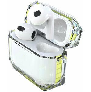 Fülhallgató tok Hishell Two Colour Clear Case for Airpods 3 yellow