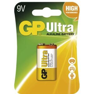 Eldobható elem GP Ultra Alkaline 9V, 1 db - bliszter csomagolásban