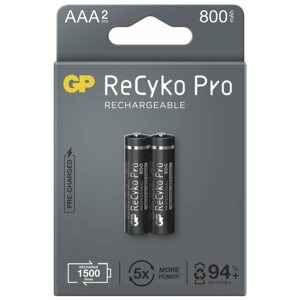 Tölthető elem Újratölthető akkumulátor GP ReCyko Pro Professional AAA (HR03), 2 db