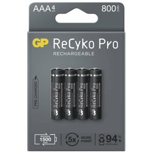 Tölthető elem Újratölthető akkumulátor GP ReCyko Pro Professional AAA (HR03), 4 db