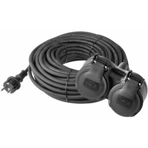 Hosszabbító kábel EMOS gumi hosszabbító kábel, 10m, fekete