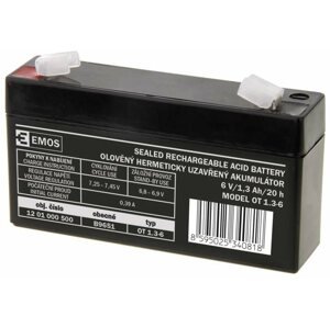 Akkumulátor szünetmentes tápegységhez EMOS Karbantartásmentes ólomakkumulátor 6 V/1,3 Ah, faston 4,7 mm
