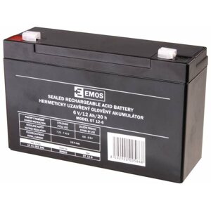 Akkumulátor szünetmentes tápegységhez EMOS Karbantartásmentes ólomakkumulátor 6 V/12 Ah, faston 4,7 mm