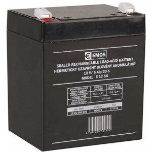 Akkumulátor szünetmentes tápegységhez EMOS Karbantartásmentes ólomakkumulátor 12 V/5 Ah, faston 6,3 mm