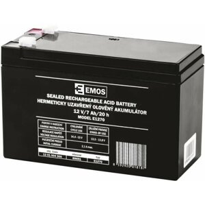 Akkumulátor szünetmentes tápegységhez EMOS Karbantartásmentes ólomakkumulátor 12 V/7 Ah, faston 4,7 mm