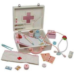 Tematikus játékszett Gyermekek fából készült orvosi táska - Isabel