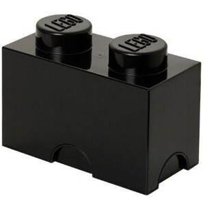Tároló doboz LEGO tároló doboz 125 x 250 x 180 mm - fekete