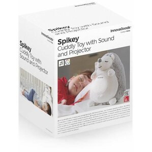 Plyšák InovaGoods Spikey plyšový ježek s bílým šumem a projektorem na spaní