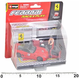 Fém makett Bburago Ferrari Race & Play Garage