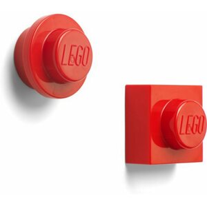Mágnes LEGO mágneskészlet, 2 db - piros