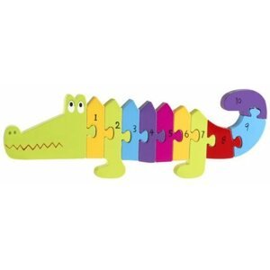 Fa puzzle Puzzle számokkal - Krokodil