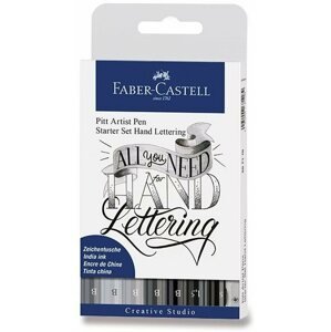 Dekormarker Faber-Castell Pitt Artist Pen Hand Lettering filc, 9 db-os készlet