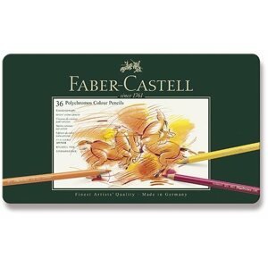 Színes ceruza Faber-Castell Polychromos színesek bádog dobozban, 36 szín