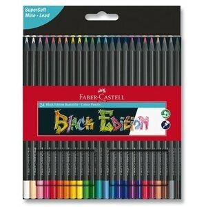 Színes ceruza Pastelky Faber-Castell Black Edition, 24 szín