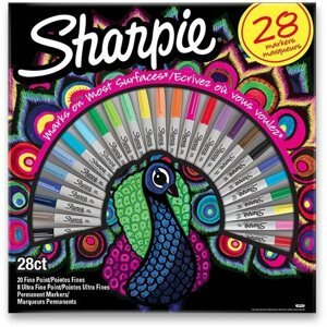Dekormarker Sharpie Peacock tartós markerek, 28 szín