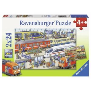 Puzzle Ravensburger 091911 Vasútállomás 2 x 24 darab