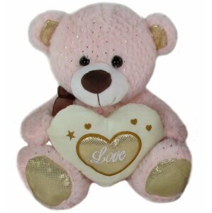 Plüss Teddy Bear Heart Pink - 23 cm
