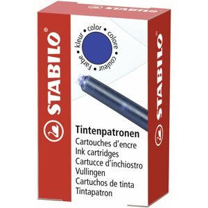 Cserepatron STABILO tintasugaras, kék - 6 darabos csomagban