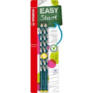 Grafit ceruza Stabilo EASYgraph L HB petróleum, 2 db buborékfólia