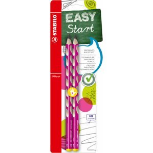 Grafit ceruza Stabilo EASYgraph L HB rózsaszín, 2 db buborékfólia