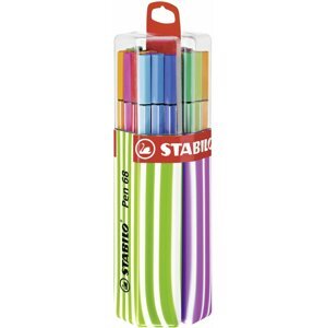 Filctoll STABILO Pen 68 20 db Twin Pack rózsaszín/zöld, függő