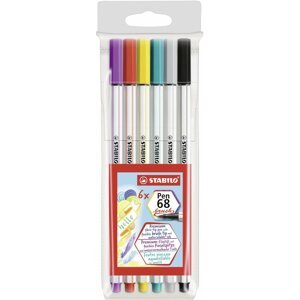 Filctoll STABILO Pen 68 brush 6 db tok