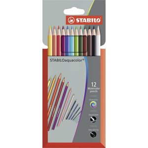 Színes ceruza STABILOaquacolor 12 db karton tok Premium