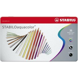 Színes ceruzák STABILOaquacolor 36 db fém tok