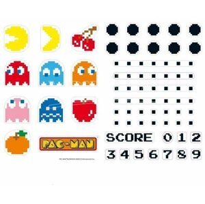 Gyerekszoba dekoráció ABYstyle - Pac-Man - Matricák - 50x70cm - Karakterek & útvesztők