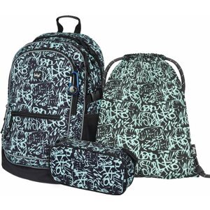 Iskolai felszerelés BAAGL 3. szett Core Graffito: hátizsák, tolltartó, tornazsák