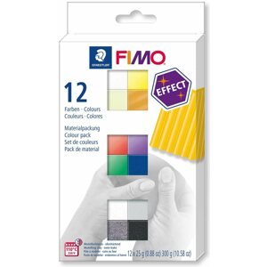 Gyurma FIMO efekt 12 színből álló készlet 25 g