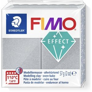 Gyurma FIMO effect 8020 metál ezüst