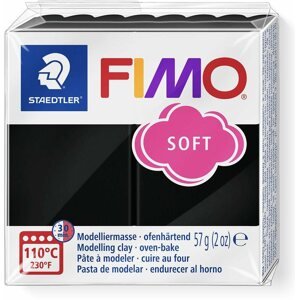 Gyurma FIMO soft 8020 56g fekete