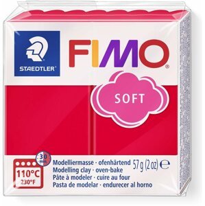 Gyurma FIMO soft 8020 56g piros