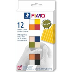 Gyurma FIMO soft 12 színből álló készlet 25 g NATURAL